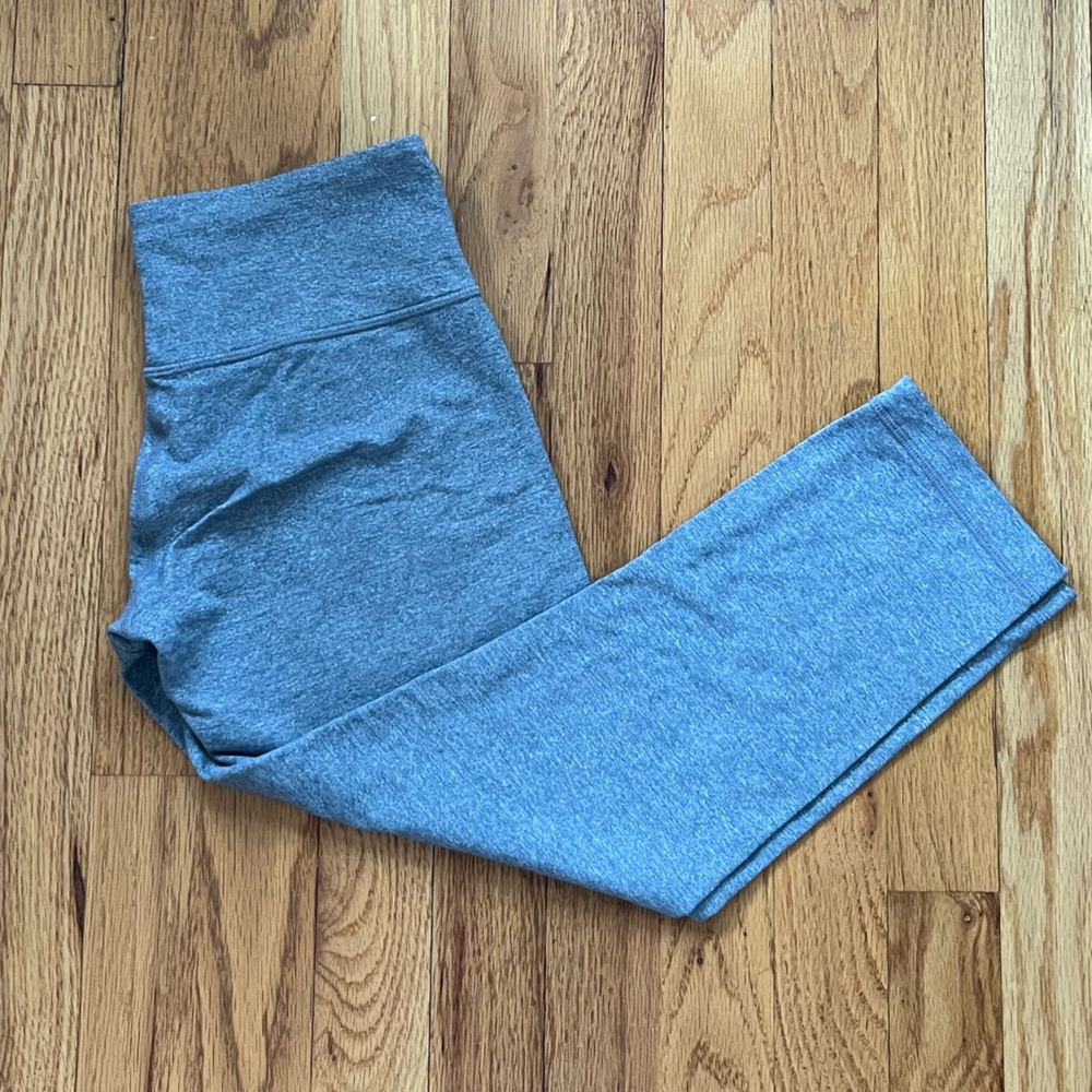 Grey Lululemon crops, size 6